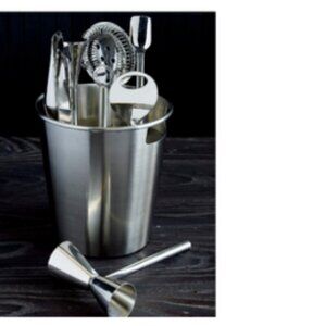 Crate and Barrell Bar Tool Set Silver